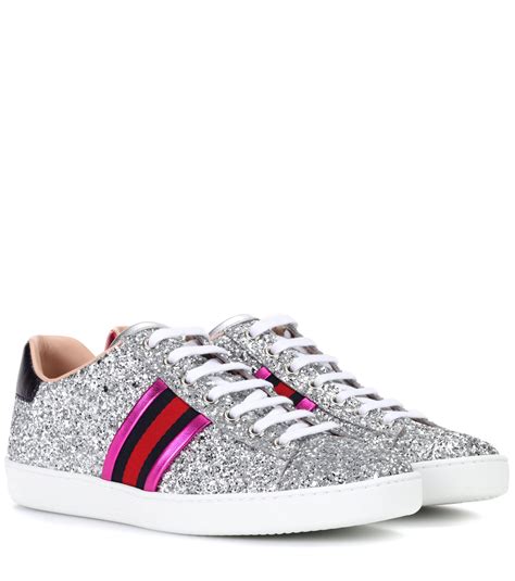 scarpe gucci glitter|Gucci ace sneakers on sale.